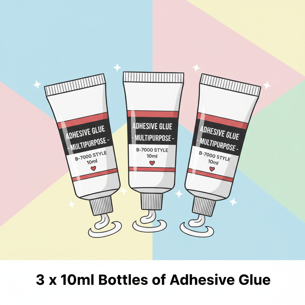 3 x 10ml Adhesive Glue Illustration